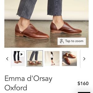 Nisolo Emma d’Orsay Oxford in brandy, size 9.5